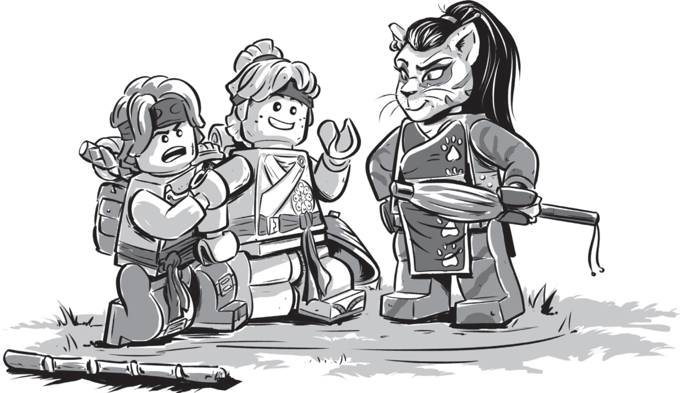 Lego ninjago deals black and white