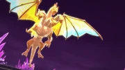 Lloyd riding upon the Golden Ultra Dragon