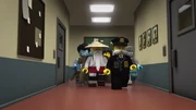 Wu with Zane, Jay, Nya, Bentho and the Commissioner at the 
