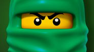 The Green Ninja hood with Kai's eyebrow design.