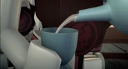 Samukai pouring Resurrectea into a cup