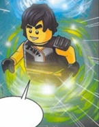Cole's erroneous green Spinjitzu in issue 37 of the Ninjago Magazine