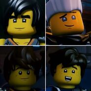 The four original ninja in Sons of Garmadon