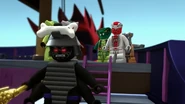 Rattla's eyes are shown in front of Garmadon's helmet