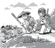 Wu and Garmadon going to the village