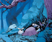 Garmadon sleeping in the woods