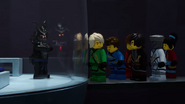 The ninja meeting Garmadon in Kryptarium Prison