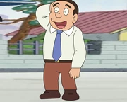 Kentaro in his work outfit