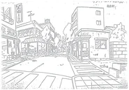 From Kenichi's house to school, shopping district