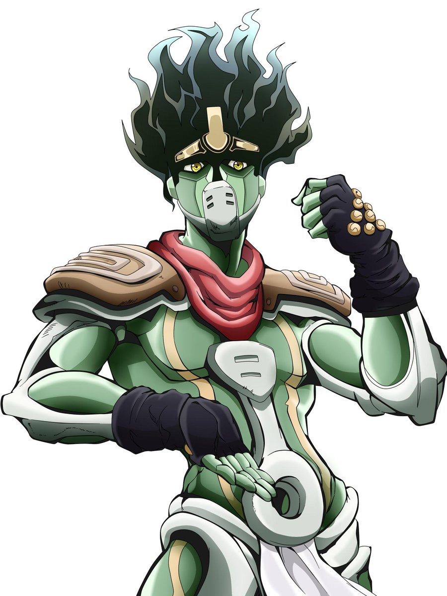 Because Charmy Green is the fusion of Star Platinum and Hierophant Green