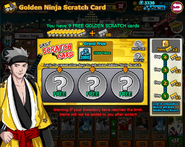 The Golden Ninja Scratch Card during the 3rd Anniversary.