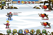 Battling against 3 Reindeer.