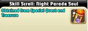 Night parade soul skill scroll