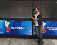 Miyamoto arriving at E3 2015.