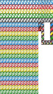 Every card, including cards that don't have suits from solitaire mode, and toggleable alt. cards.