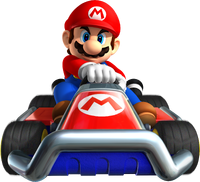 Mario in the Basic kart.