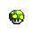 Super Mario 64 sprite of the 1-Up Mushroom.