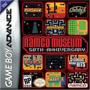 Namco Museum 50th Anniversary Game Boy Advance Boxart.