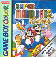 The European box art for Super Mario Bros. Delxue.