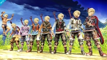 Shulk's costumes Smash