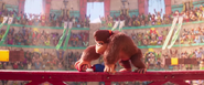 Donkey Kong fights Mario in The Super Mario Bros. Movie