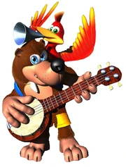 Banjo and Kazooie, the game's protagonists.
