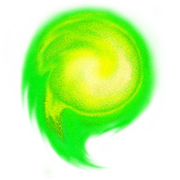 Palla di fuoco verde da 