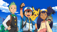 Pokémon the Series: Black and White line up, Cilan and Iris were Ash's companions.