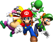 The four playable characters together.