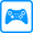 Icono de Wii U Pro Controller azul