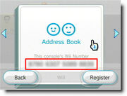 The Wii Number in the address book (fuzzed out for privacy purposes).