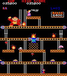 donkey kong arcade game screen