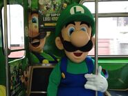 Nintendo tweeted this photo along with a message on Aug. 12 "All aboard! My Luigi train is leaving the station. I hear the ride has one Loop. I hope I don't get too dizzy ... pic.twitter.com/sL2t0gM8lf"