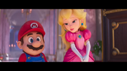 Mario with Princess Peach in the trailer for the The Super Mario Bros. Movie.