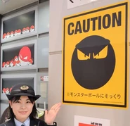 Despite being a minor species, Voltorb has been featured in several public promotions across Japan