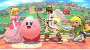 Peach along with Kirby, Toon Link, and Pit.