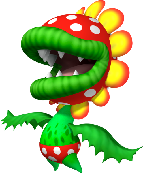 papier mario autocollant star petey piranha