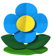 Paper Mario Color Splash Blue Flower