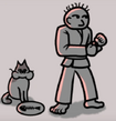 Karate Joe and his cat