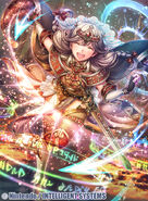 Faye as a Priestess in Fire Emblem Cipher.