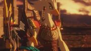 Revali and Teba await orders