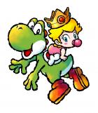 Yoshi and Baby Peach from Yoshi's Island DS.