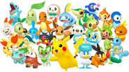 All first partner Pokémon of the Pokémon franchise.