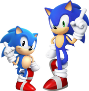 Classic and Modern Sonics in Sonic Generations.