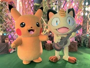 Pikachu and Meowth mascots