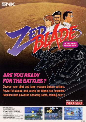 Zed Blade Arcade Flyer