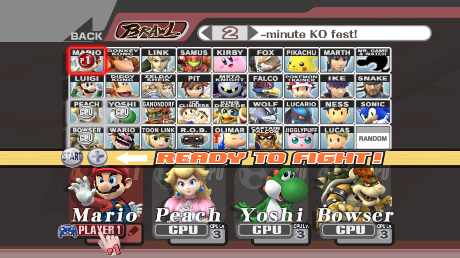 super smash bros brawl characters