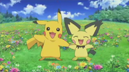 Pikachu and Spiky-eared Pichu