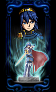 Lucina and her amiibo from Code Name: S.T.E.A.M..