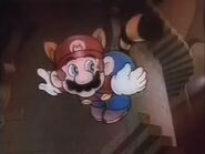 Raccoon Mario in the Japanese commercial for Super Mario Bros. 3.